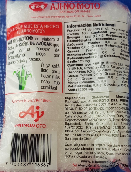 Ajinomoto Glutamat, Super Sazonador 100 gr